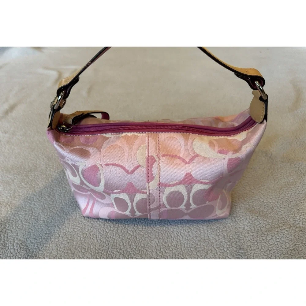 Coach 6561 Pink Optic Signature Mini Hobo Shoulder Bag NWOT Y2K Canvas